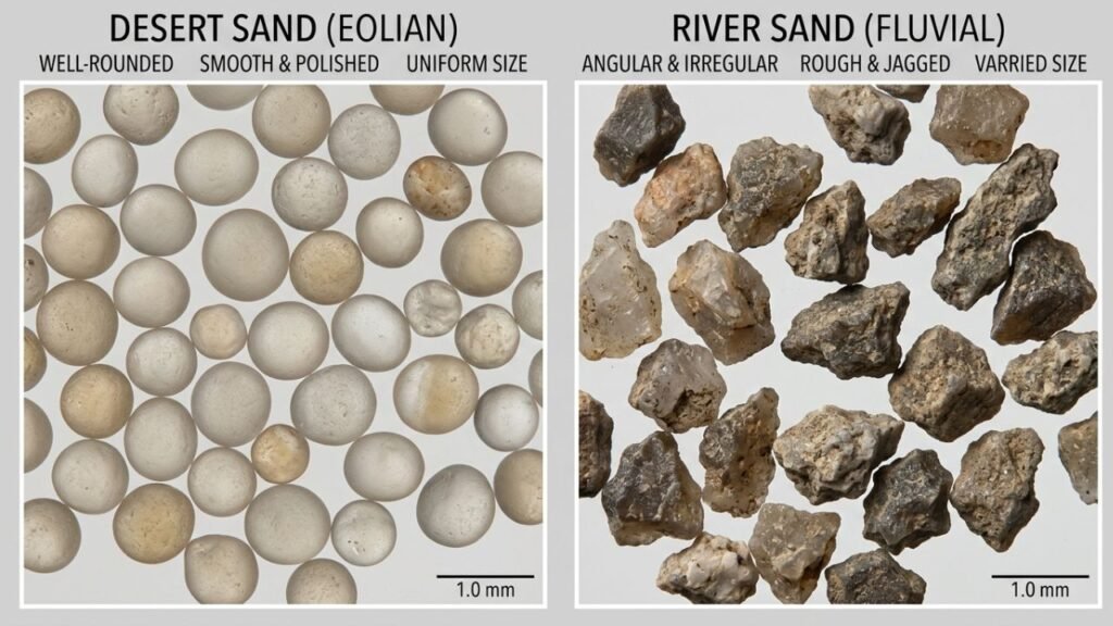 areia de construção importada