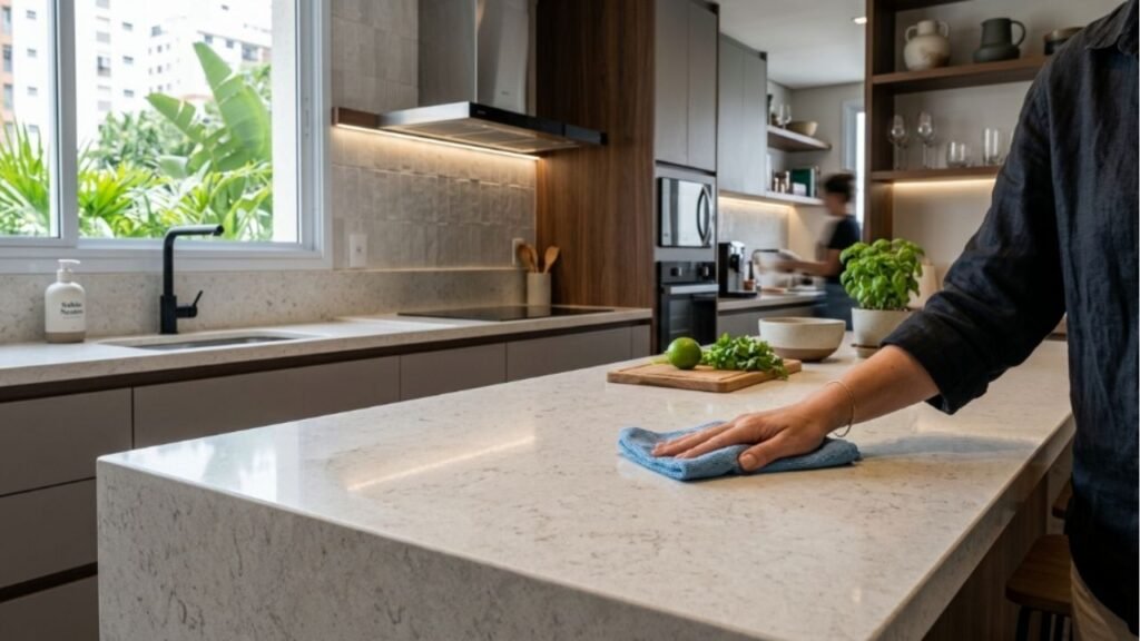 Adeus à bancada de granito: a pedra mais resistente a manchas que está dominando cozinhas modernas