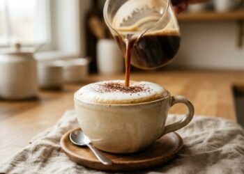 Café com leite espumante feito em casa fica cremoso e brilhante em menos de 5 minutos