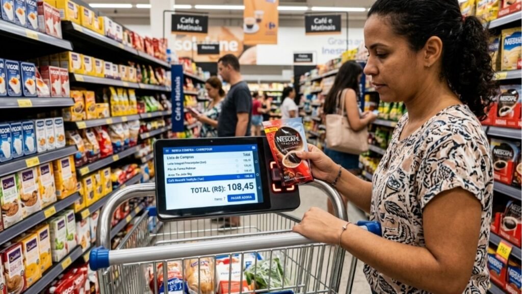 Adeus à esteira do caixa: nova tecnologia que soma a compra sozinha começa a chegar aos mercados brasileiros