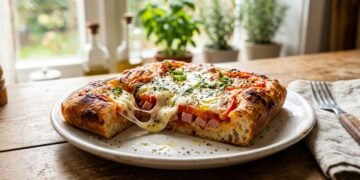 Torta pizza fácil de liquidificador leva presunto, queijo e fica douradinha no forno