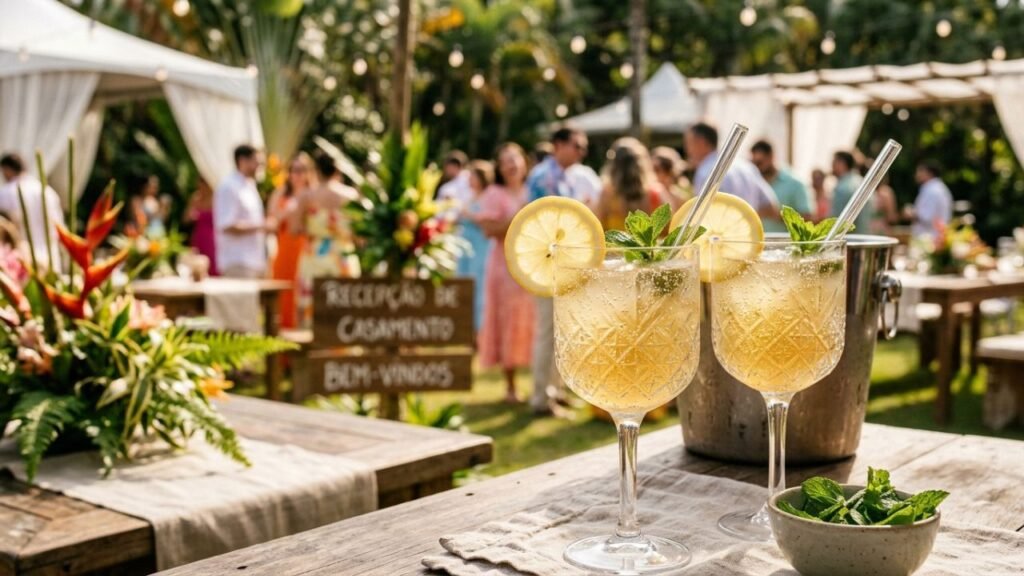 limonada com flor de sabugueiro