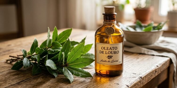 Oleato de louro usado em massagens ajuda no alívio de dores musculares e articulares