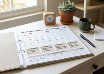 Planejamento anual simplificado ajuda a organizar o ano em quatro focos práticos e possíveis