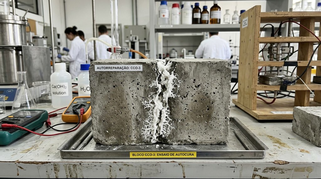 Cientistas do Texas desenvolvem um tipo de "concreto vivo" que cura suas próprias rachaduras usando líquens sintéticos