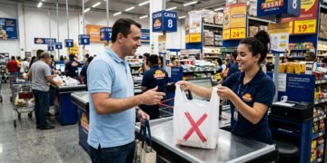 Adeus às sacolas: redes como Assaí e Guanabara já cobram pelo item; veja quanto você vai pagar a partir de agora