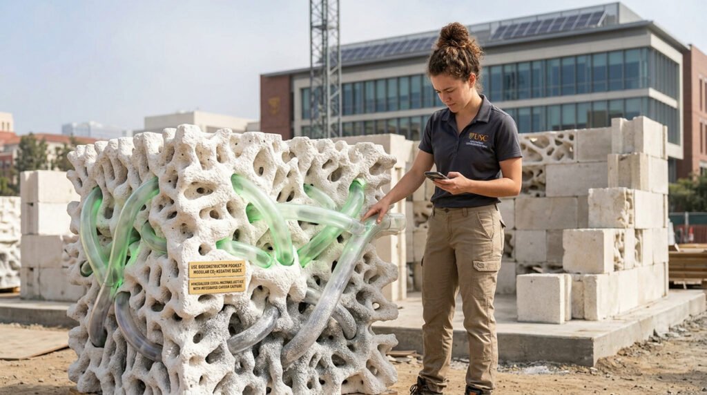 Pesquisadores da Califórnia convertem CO2 em materiais de construção resistentes ao fogo, inspirados em recifes de coral