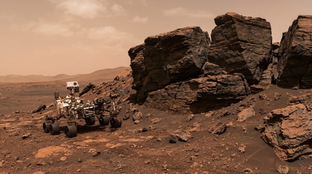 Rover da NASA faz selfie histórica ao lado de rochas gigantescas em Marte