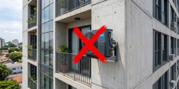 Governo definiu as regras: multas de 3.000 para quem instalar ar-condicionado na fachada da sua casa