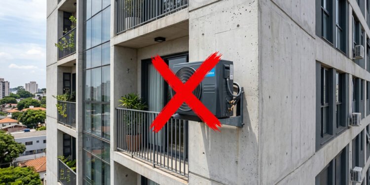 Governo definiu as regras: multas de 3.000 para quem instalar ar-condicionado na fachada da sua casa