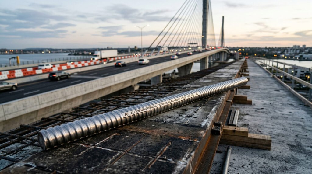 Uma startup criada por ex-alunos do MIT desenvolve um processo inovador que triplica a vida útil de pontes e outras infraestruturas, possibilitando a construção de pontes centenárias com aço resistente à corrosão