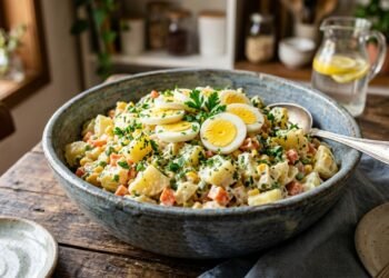 A salada de maionese que combina com churrasco, festas e almoço de domingo