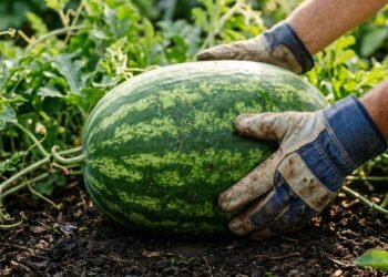 O jeito simples de plantar melancia no quintal e colher frutas grandes e bem doces