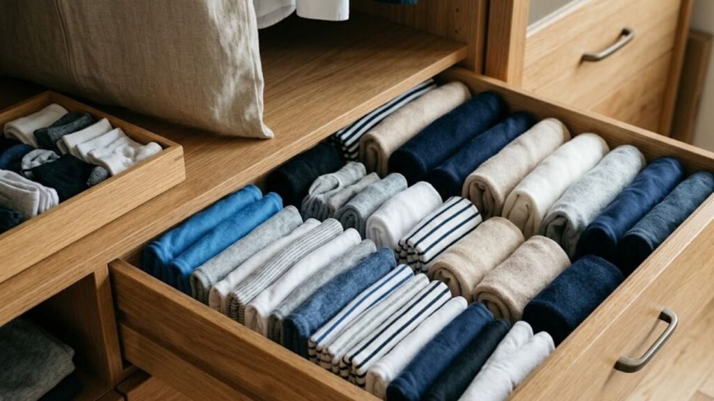 organizar roupas sem cabide