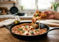 Sem forno e sem complicação, esta pizza de frigideira virou queridinha de muita gente
