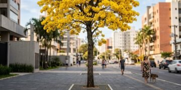 Espécies de árvores com raízes profundas que ajudam a evitar danos na calçada