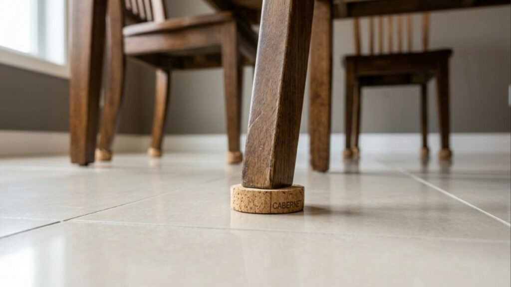 Não jogue rolhas de garrafas de vinho fora! Ideias para reutilizar esses materiais de cortiça como protetores de pé de cadeira para não riscar o piso