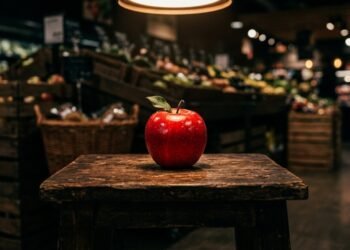 Por que os supermercados usam iluminação diferente na área de frutas e verduras?