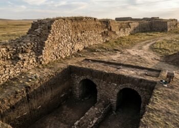 Sob uma cidade de pedra de 4.500 anos na China, arqueólogos encontraram 6 túneis que iam além dos muros da fortificação e ninguém esperava encontrar isso num sítio tão antigo