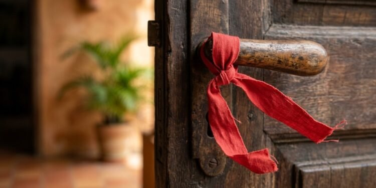 Segundo o Feng Shui é por isso que você deve amarrar uma fita na porta