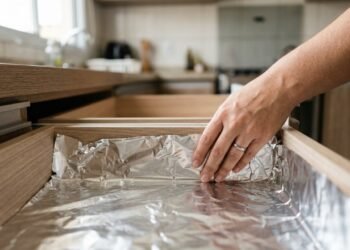Mais do que apenas uma embalagem: o uso desconhecido do papel alumínio em gavetas de cozinha