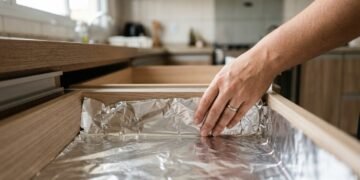 Mais do que apenas uma embalagem: o uso desconhecido do papel alumínio em gavetas de cozinha