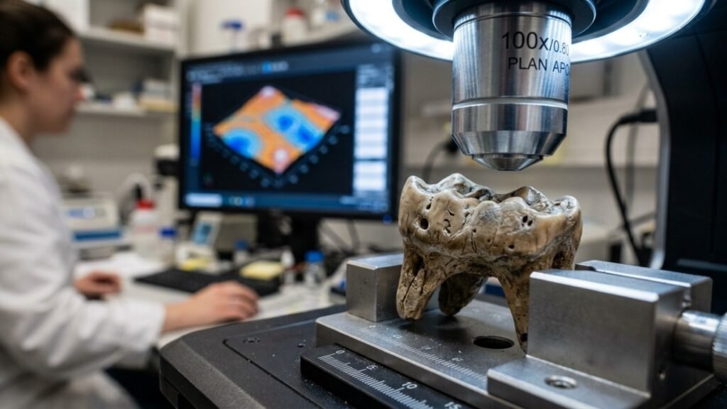 Cientistas estão usando IA para analisar dentes fossilizados e descobrir o que ancestrais humanos comiam há milhares de anos