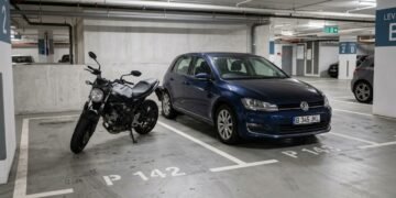 Lei confirma isso: os proprietários podem estacionar um carro e uma motocicleta na mesma vaga, mas o condomínio pode proibir