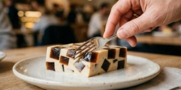 O truque simples para a gelatina de café em mosaico não desmoronar