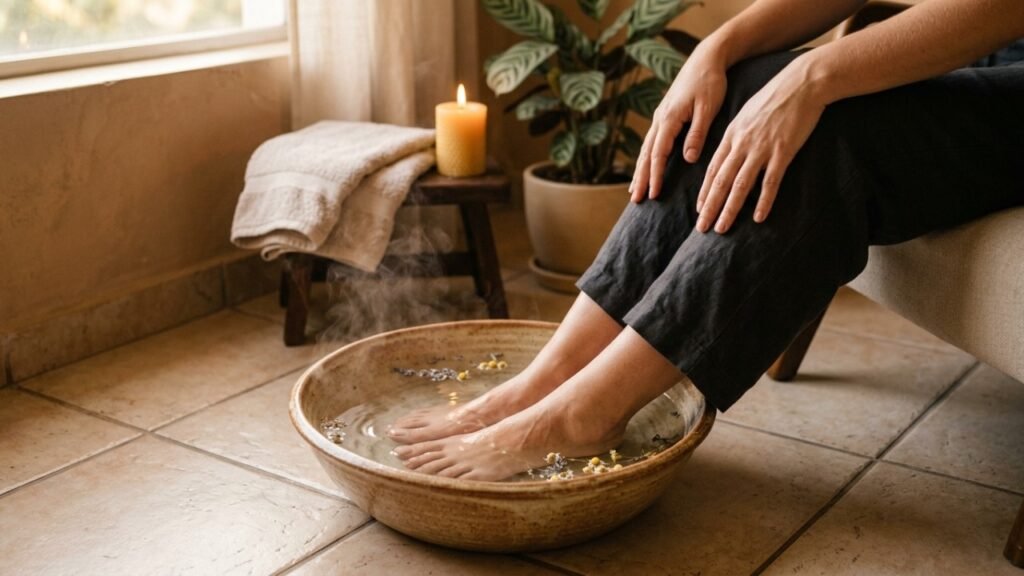 O ritual simples com água morna que pode aliviar pés cansados, tensão e o peso do fim do dia