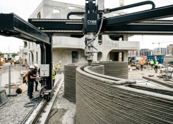 A França inaugura o maior edifício residencial impresso em 3D da Europa, com 12 casas construídas em apenas 34 dias.