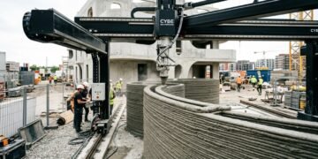A França inaugura o maior edifício residencial impresso em 3D da Europa, com 12 casas construídas em apenas 34 dias.