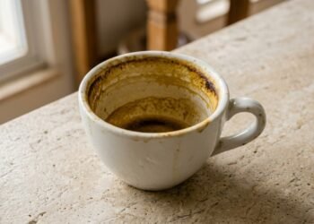 Como remover manchas amareladas de café de xícaras de porcelana, cerâmica e vidro