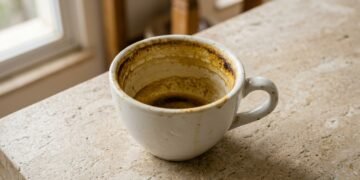 Como remover manchas amareladas de café de xícaras de porcelana, cerâmica e vidro
