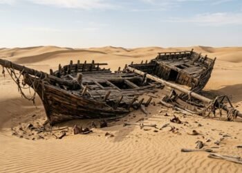 Navio do tesouro de 500 anos é desenterrado sob as areias do Namibe, repleto de marfim, ouro e segredos de um império perdido