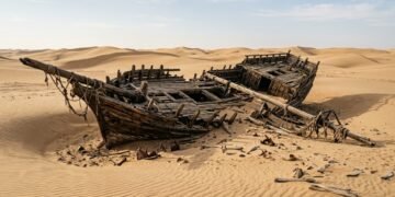 Navio do tesouro de 500 anos é desenterrado sob as areias do Namibe, repleto de marfim, ouro e segredos de um império perdido
