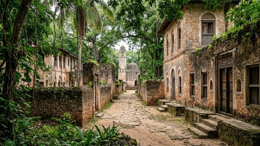 Arqueólogos entraram em uma floresta do Quênia e encontraram uma cidade de pedra com palácios, mesquitas e saneamento avançado