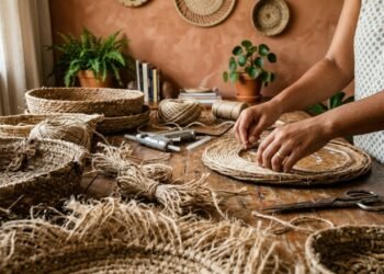 Como criar uma decoração artesanal reutilizando cestas velhas