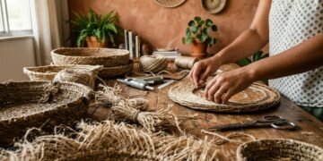 Como criar uma decoração artesanal reutilizando cestas velhas