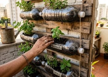 Projeto de até R$ 50 reaproveita garrafas e cria espaço para temperos em apartamentos pequenos