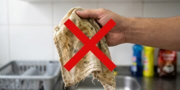Especialista em limpeza explica por que panos de prato muito sujos não devem ir direto para a máquina de lavar