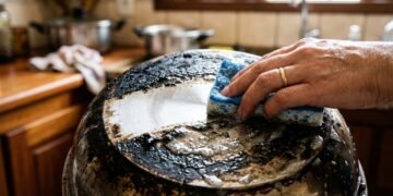 O ingrediente inesperado da cozinha que ajuda a soltar manchas antigas de panelas queimadas