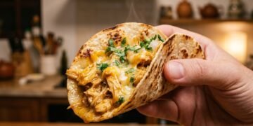 Tacos de frango cremosos em uma panela só para impressionar