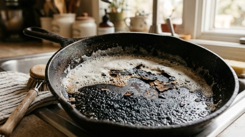 O ingrediente inesperado da cozinha que ajuda a soltar manchas antigas de panelas queimadas