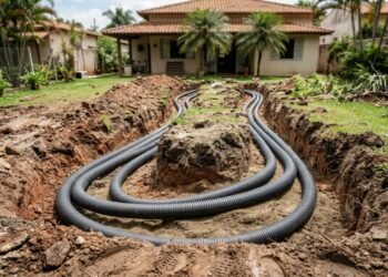 Ele enterrou canos no quintal e conseguiu resfriar a casa sem ar condicionado graças a um antigo sistema geotérmico