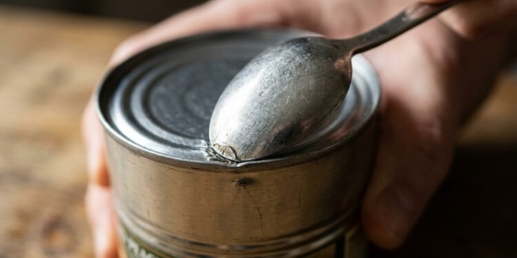 Como abrir qualquer lata sem ter um abridor por perto: a técnica da colher que realmente funciona