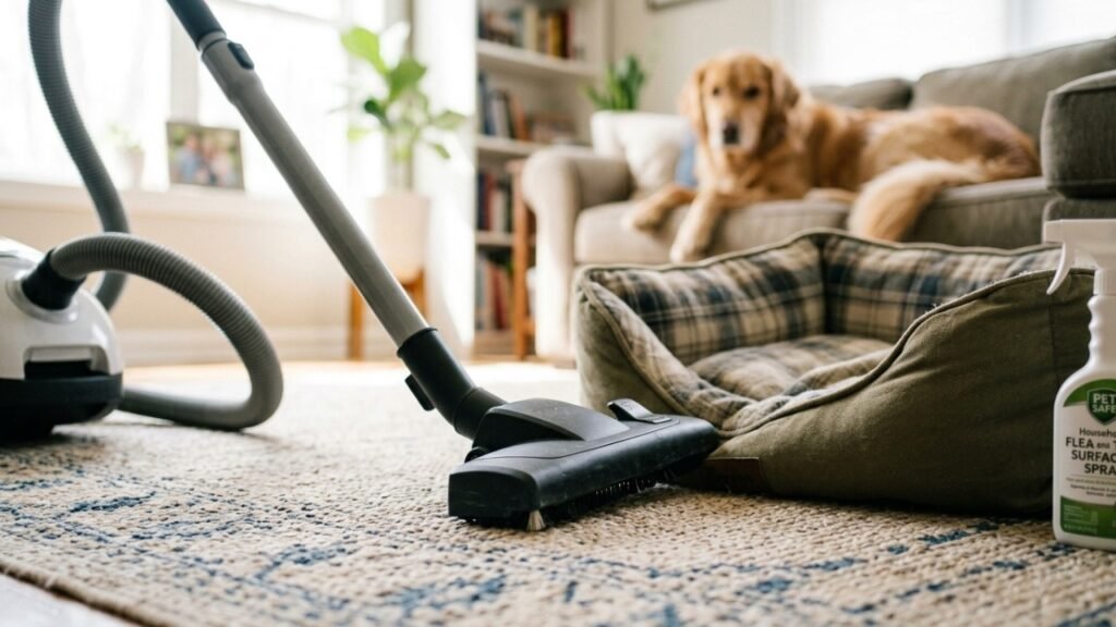 Se pulgas apareceram pela casa, você está vendo só uma parte pequena de um ciclo muito maior