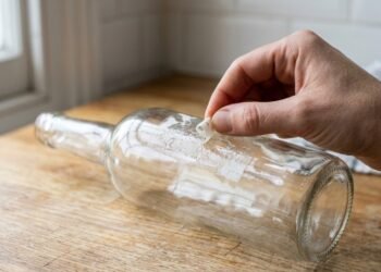 Como tirar lacre e cola para reutilizar garrafas de vidro na decoração
