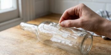 Como tirar lacre e cola para reutilizar garrafas de vidro na decoração
