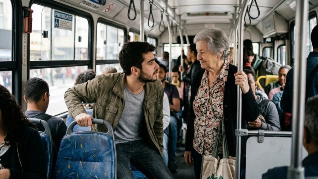 A psicologia revela que quem cede o lugar no transporte público demonstra muito mais do que educação